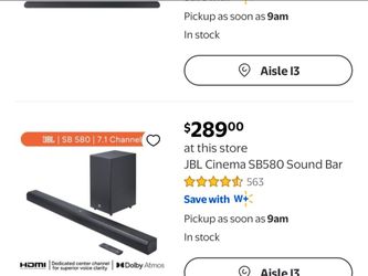 JBL surround sound system
