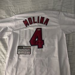 Custom Signed Yadier Molina Jersey With Authentication