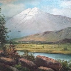 T.H.Hart 1880s Landscape Painting 