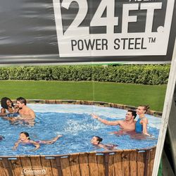 BRAND NEW COLEMAN POWER STEEL 24’x52” ROUND ABOVE GROUND POOL