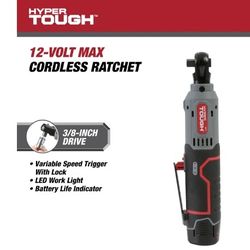 Hyper Tough 12V Max Cordless Ratchet (3/8” Drive)