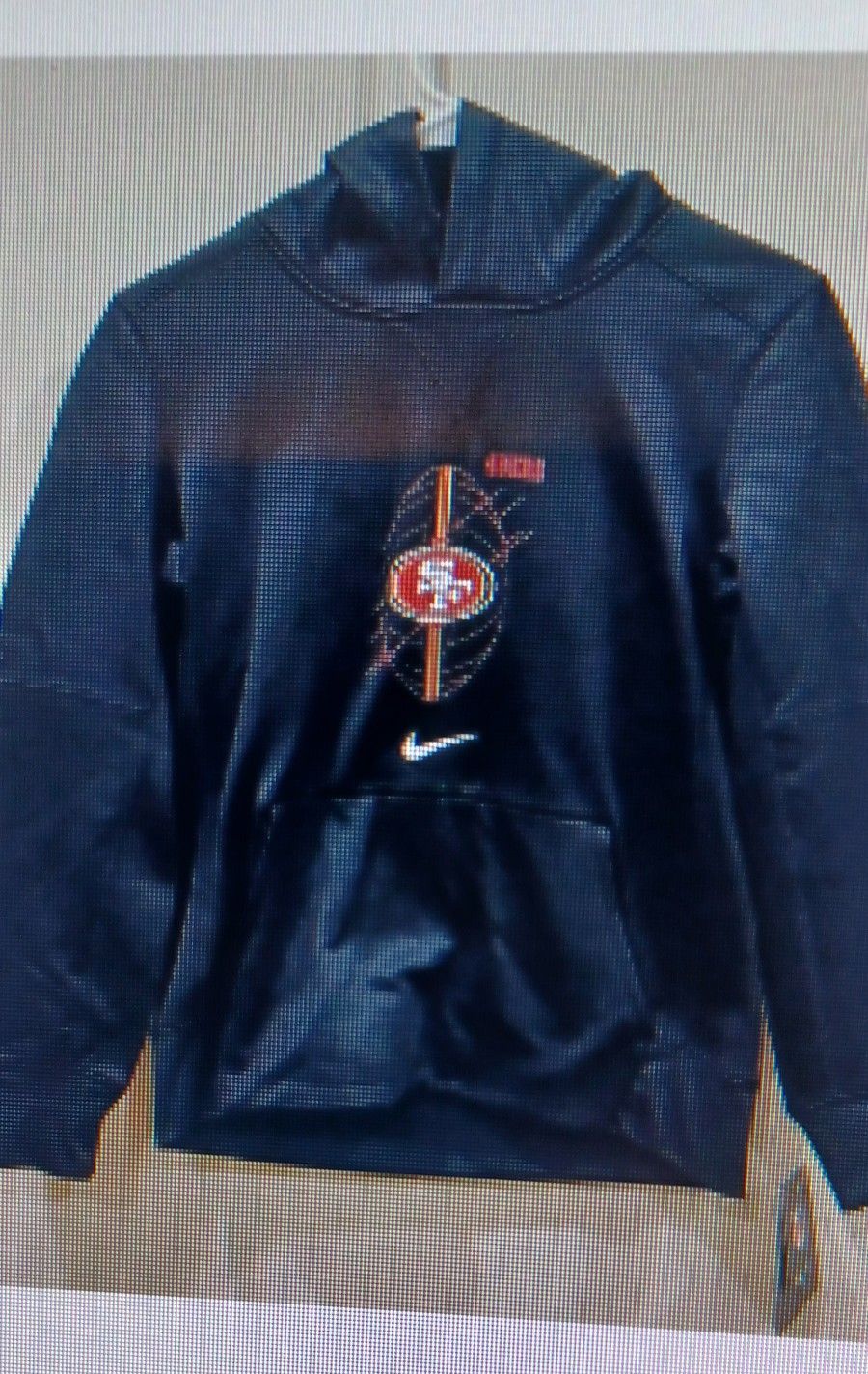 BRAND NEW NIKE SAN FRANCISCO 49ERS YOUTH BOYS 10/12 MEDIUM BLACK PULLOVER 