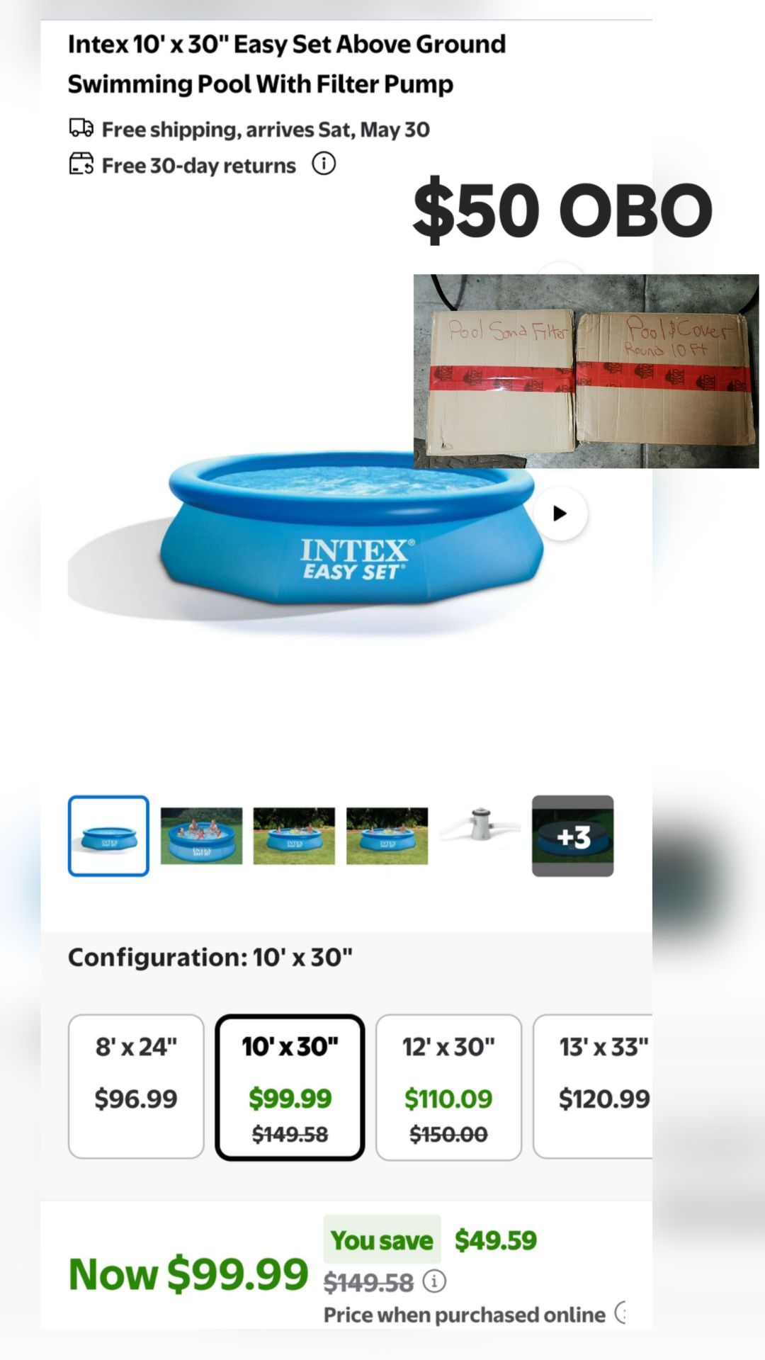 Intex pool used