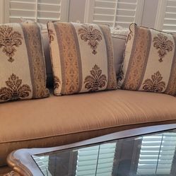 Formal European Living Room Set - Sofa, Love Seat, Table