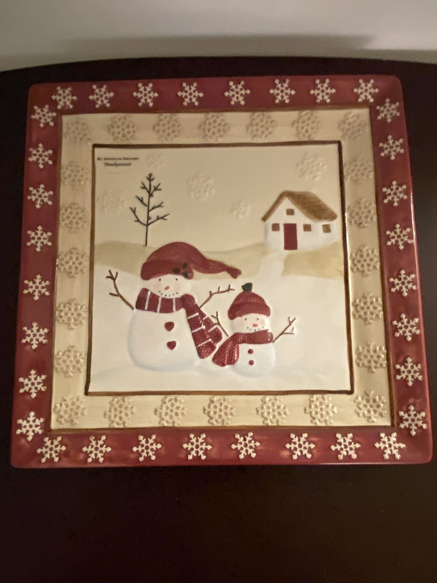 St Nicholas Winter Wishes Square Platter