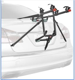 Sports Deluxe 2-Bike Trunk Mount Rack, Black New