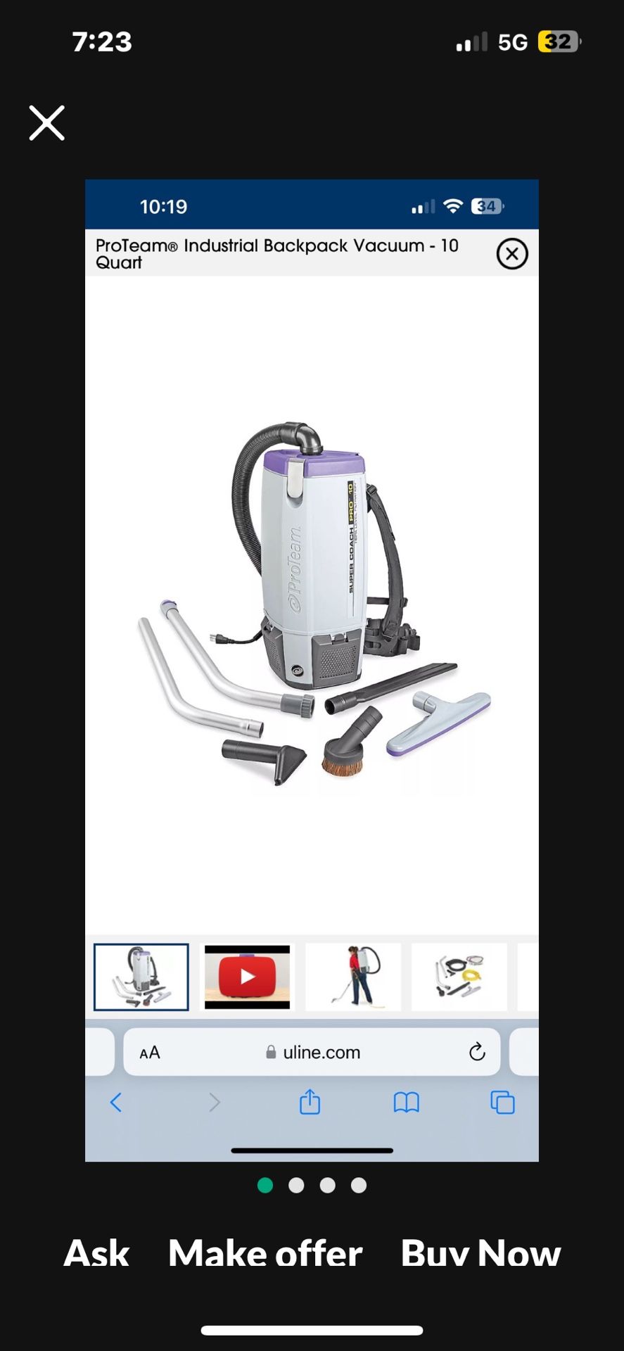 Pro Team Vacuum 