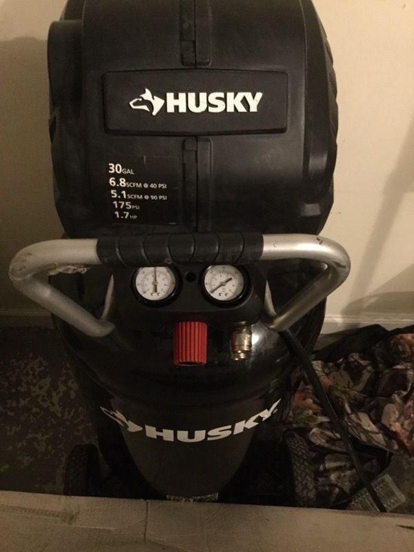 Husky 30 Gal. 175 psi High Performance Quiet Portable Electric Air Compressor c303h