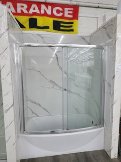 Bathtub And Glass Doors