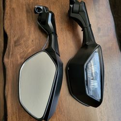 For Yamaha YZF-R1 2015-2020 YZF-R6 2017-2019 Folding Rearview Mirror with Turn Signal Lights