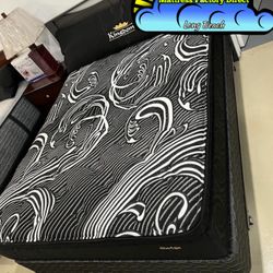 Black Sledge By Kingdom Mattress And Boxspring Queen Size 