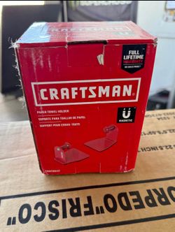 New Craftsman 2-piece steel magnetic paper towel holder