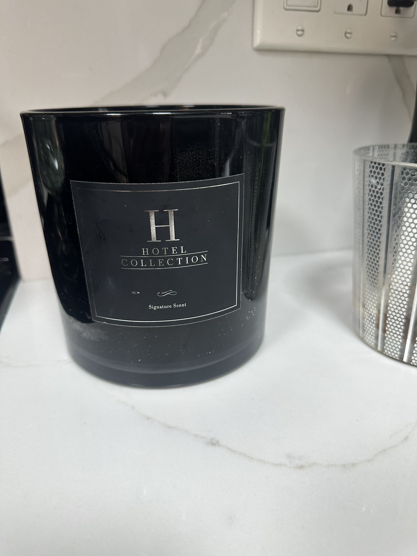 Huge Painted Glass Candle Jar