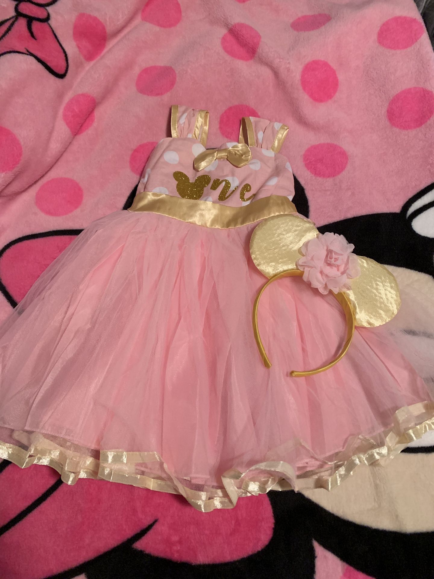 Minnie Mouse 1st Birthday Dress NEW 12 months