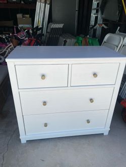White changing table dresser