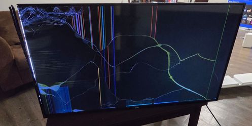 Broken 50" onn. 4k Roku TV - FOR PARTS ONLY