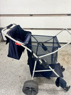 Folding Beach Cart with Wide Wheels