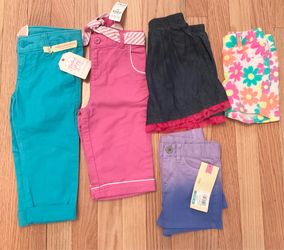 5 New girls shorts-size 4T
