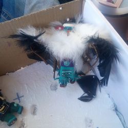 5 Kachina Dolls Some Of Them Have Signatures Or Initials At The Bottom Of The Feet