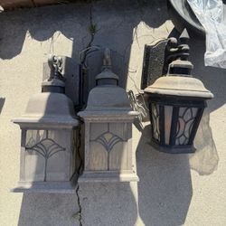 3 Used Outdoor Lights $15 For All