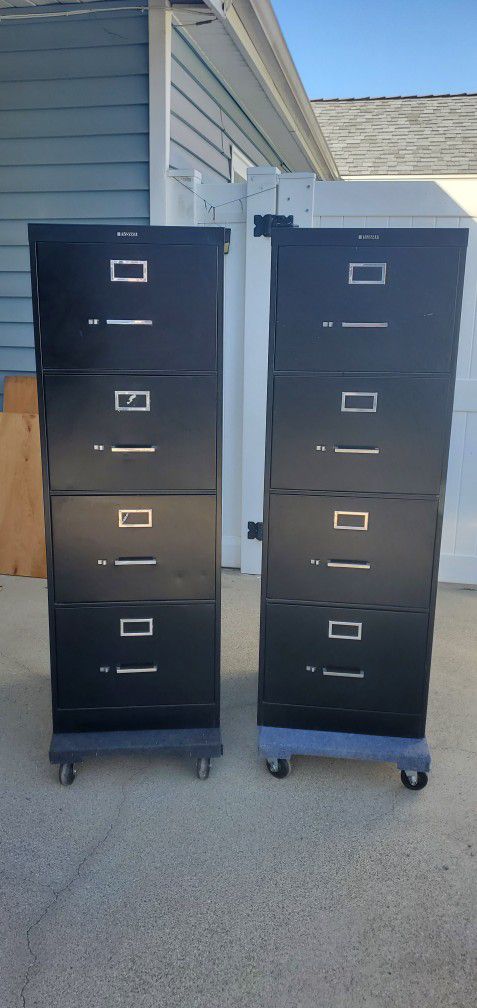 4 Drawer, Legal Size, Metal File Cabinets