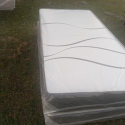 Plush Twin Size Mattress Sets $169.99 (Mattress And Boxspring Only)