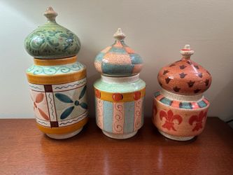 Horchow Medici canister set