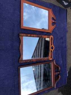 Vintage wooden mirrors