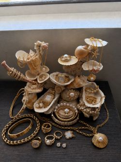 Shell jewelry stand