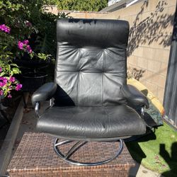 Mid Century Modern Chairs By Ekones 2 - Black Leather Chairs 