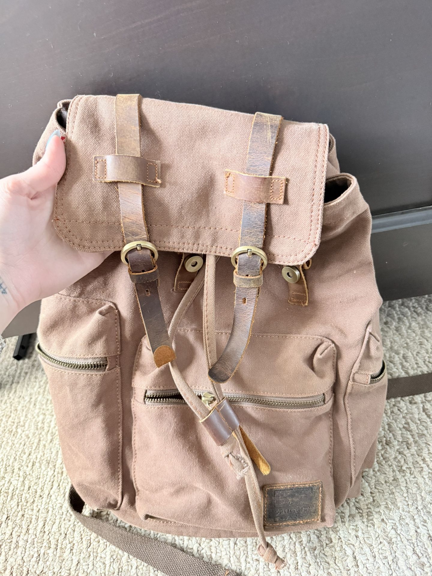 Brown Backpack 