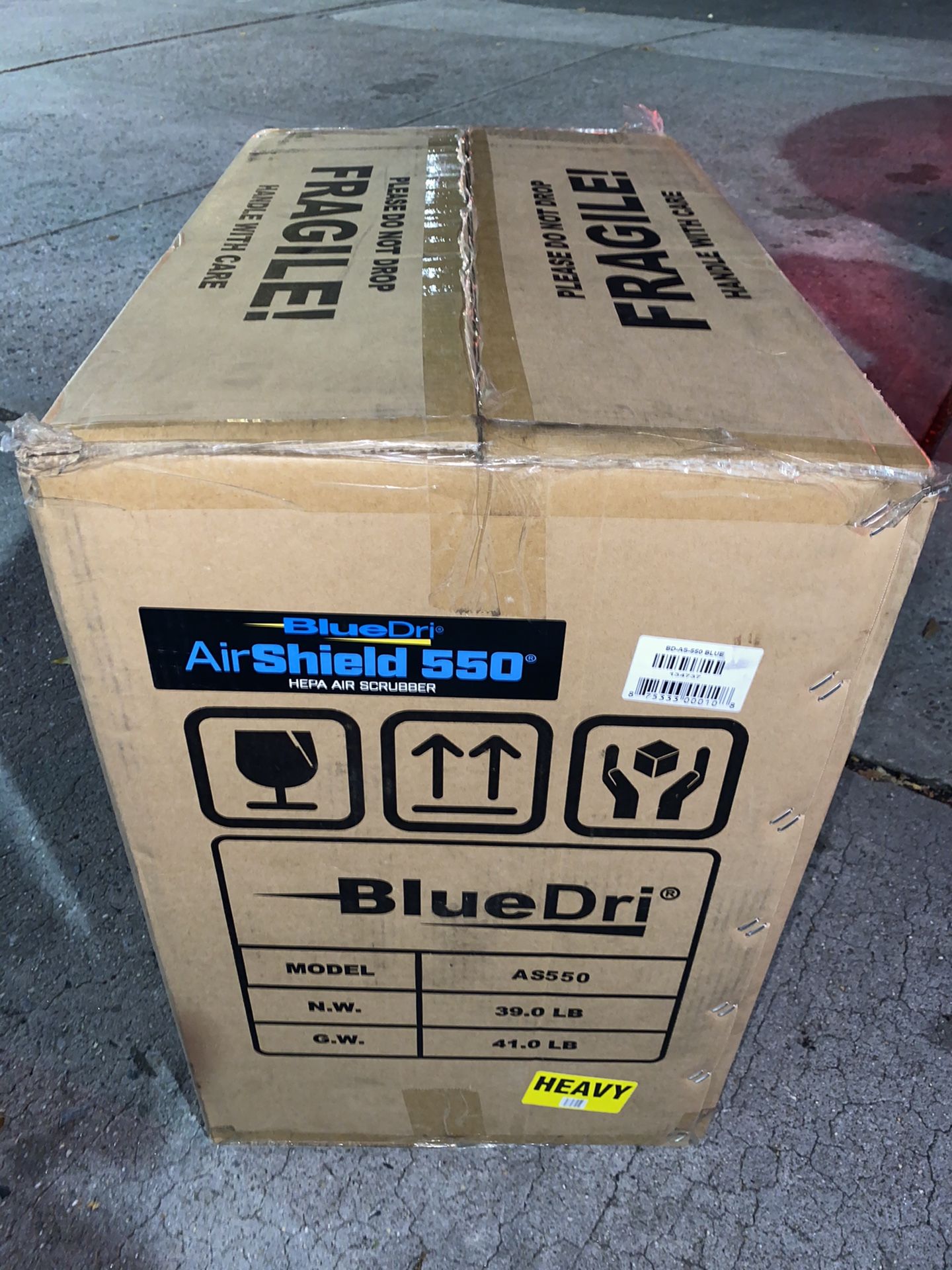 BlueDri BDAS550BL Negative Machine Airbourne Cleaner HEPA Scrubber