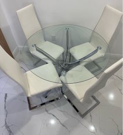Modern Glass Dining Table Set – $350 OBO