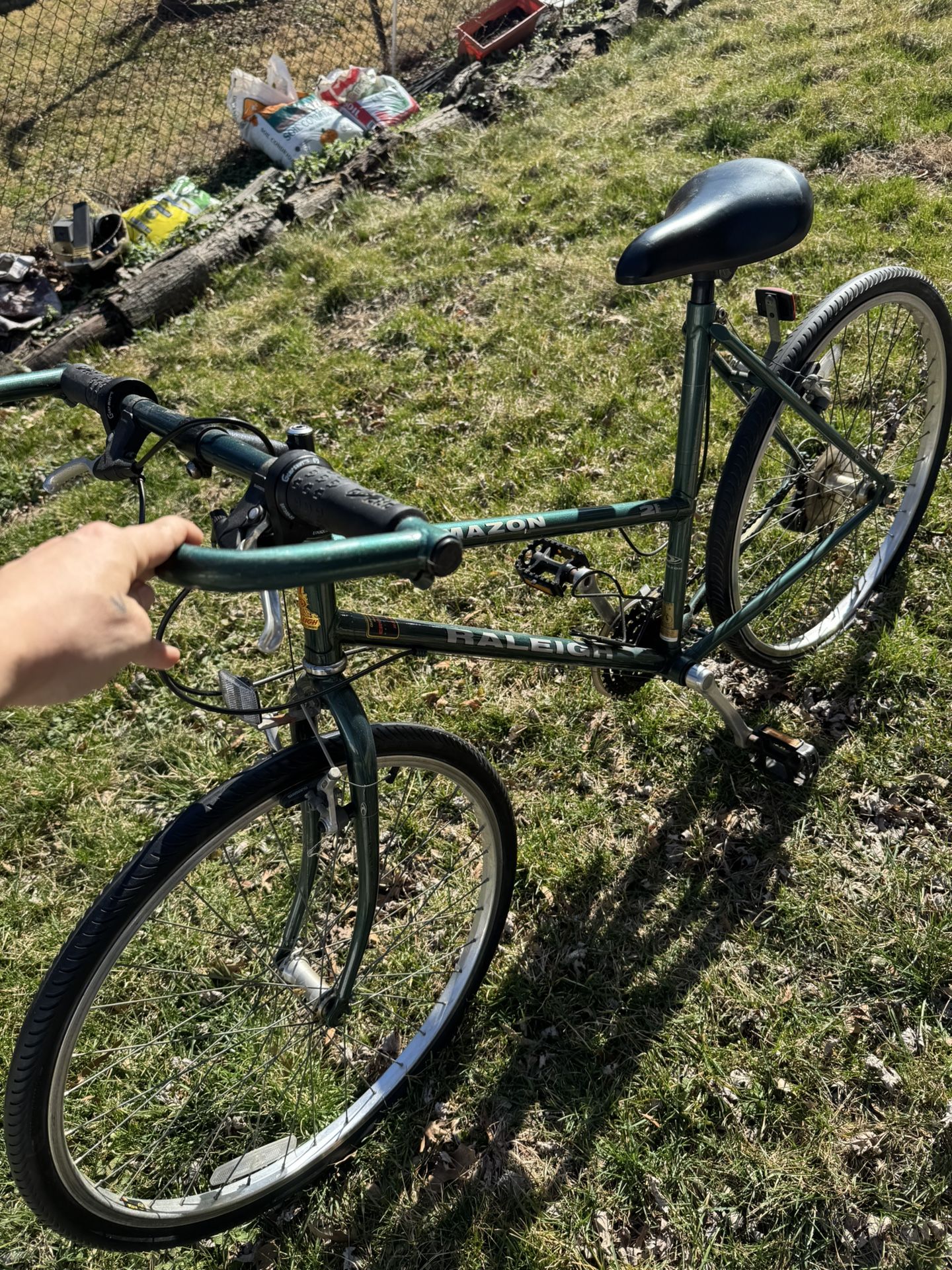 Women’s Bike, Helmet, And Bike Rack