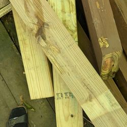 4x6 Pressure Treated Posts Cut At Around 4 Ft