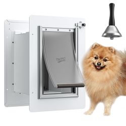 TBCPET Wall Mount Pet Door with Training Bell Flap 5 1/2X9 1/2