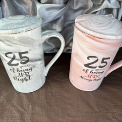 25th wedding anniversary coffee mugs mr. and Mrs. 