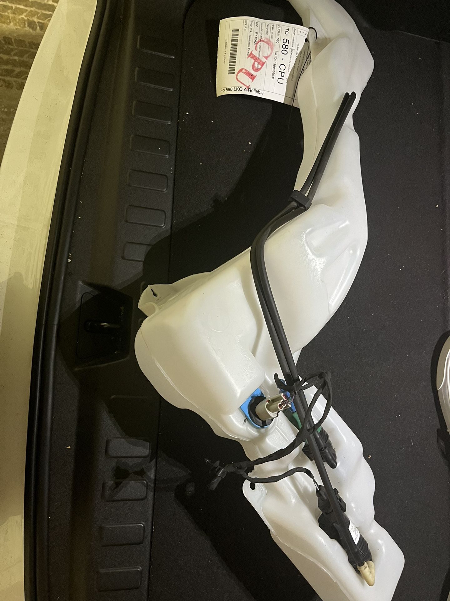 2020 Chevy Equinox Windshield Washer Reservoir