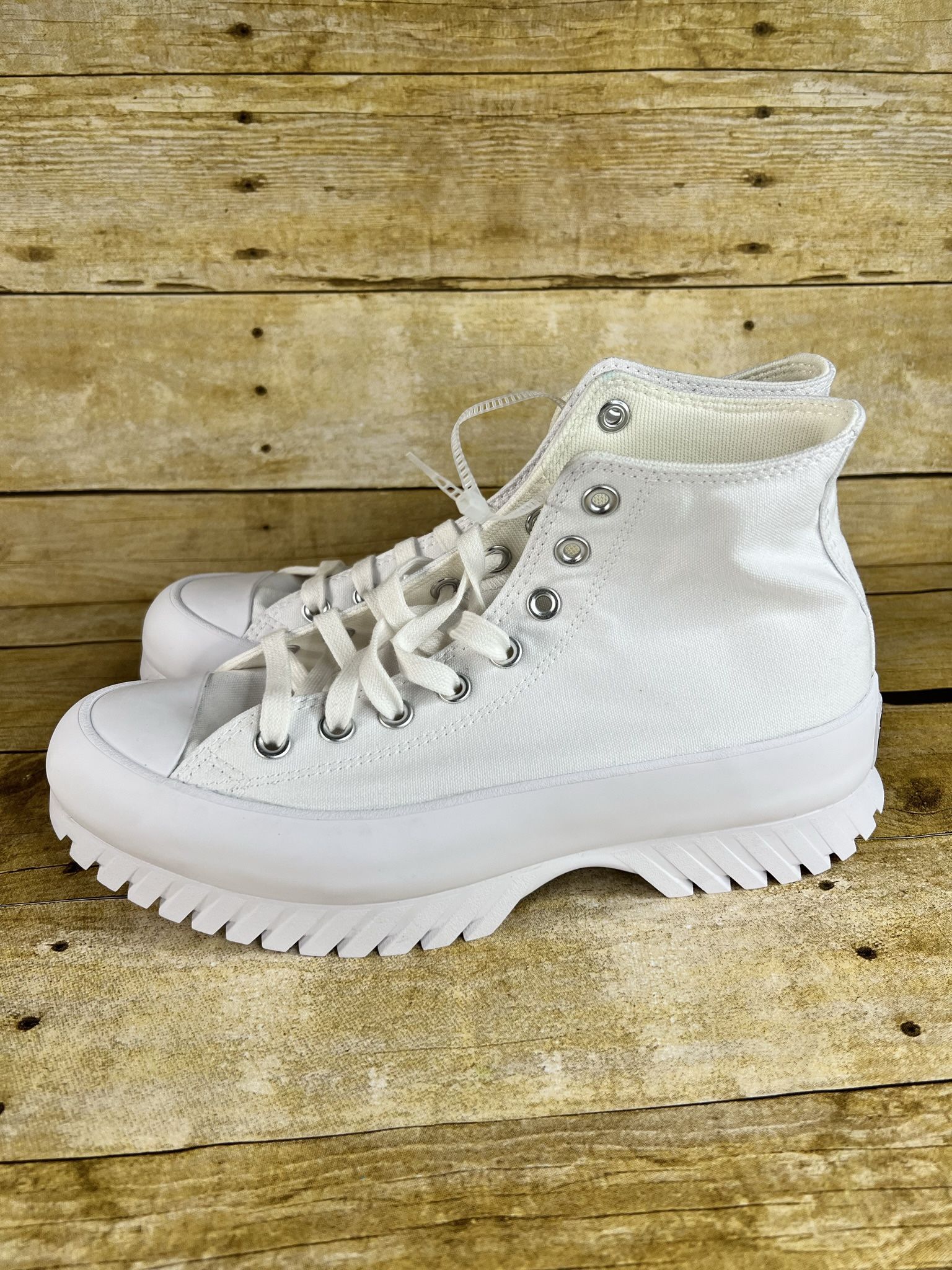 Converse Chuck Taylor All Star Lugged Platform Shoes White Mens Sz