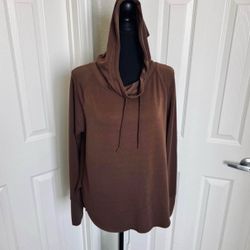 🍂 Athletic Works Brown Hooded Hoodie Pullover Size M (8-10)