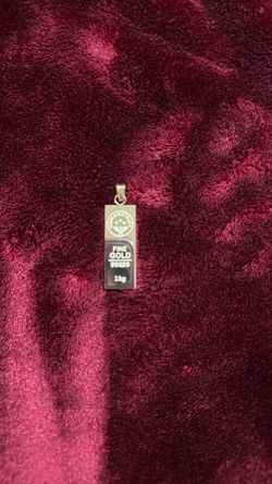 Gold Bar Pendant Stainless Steel