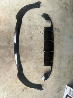 Gloss Black Front Lip and Rear Diffuser Set