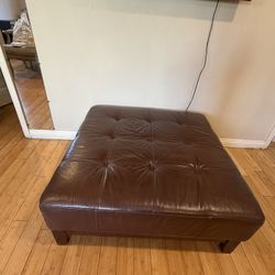 Leather Ottoman 