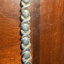 XO Bracelet Sterling Silver 7.5” Ladies 