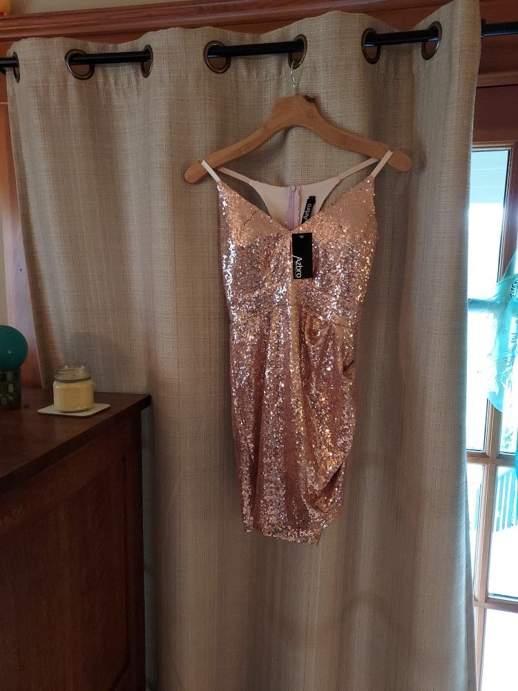 Azbro Sequins Short Cocktail Dress