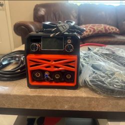 MIG Welder 145A,110/220V Gas MIG/Flux Core MIG/Stick/Lift TIG 4 in 1 Welding Machine with Synergy, IGBT Inverter Portable MIG Welder for Home/Garage U