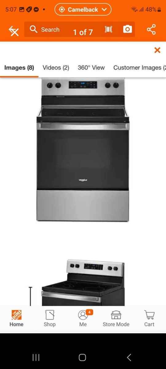 Whirlpool
5.3 cu. ft. Electric Range with 4 Burner Elements and Frozen Bake Technology in Stainless Steel
STOCKNUMBER NR
ONLINE