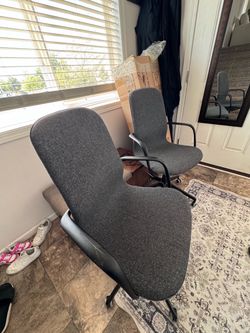 2 Dark grey desk chairs