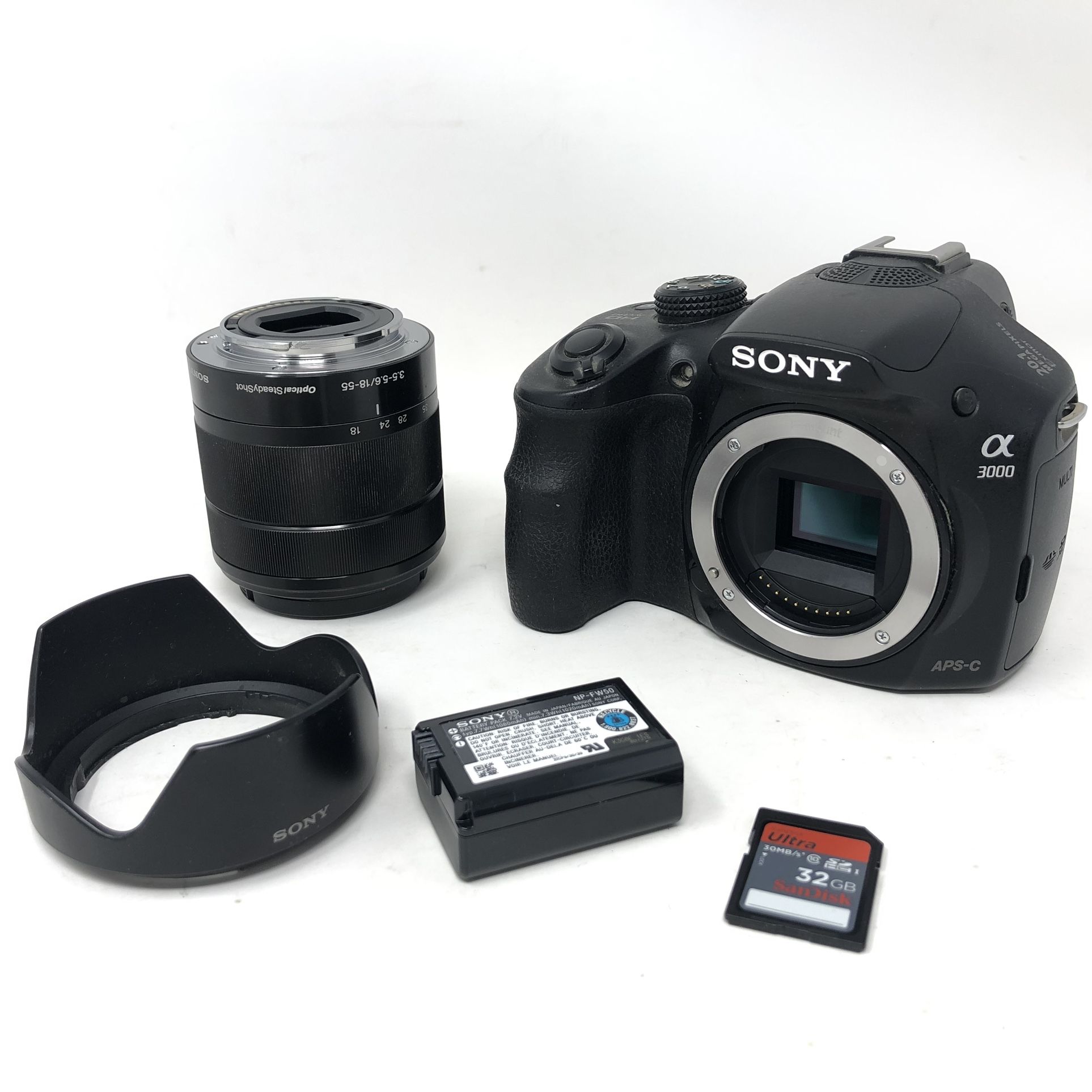 Sony Alpha A3000 DSLR Camera With Extras