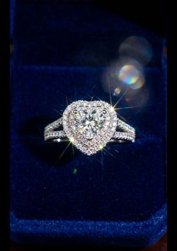 Sterling Silver 925 Moissanite Ring, Different sizes available